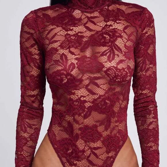 Roselle Bodysuit Wine, Outcast Clothing, Size Small - Picture 5 of 7